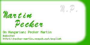 martin pecker business card